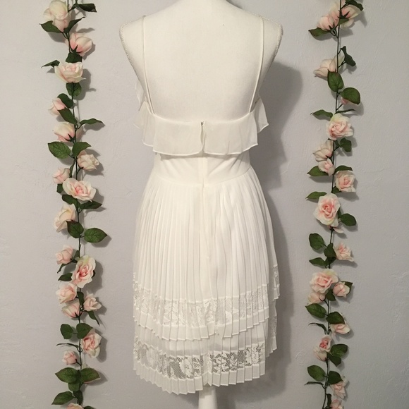 NWOT White Lace Romantic French Connection Dress - Picture 3 of 8